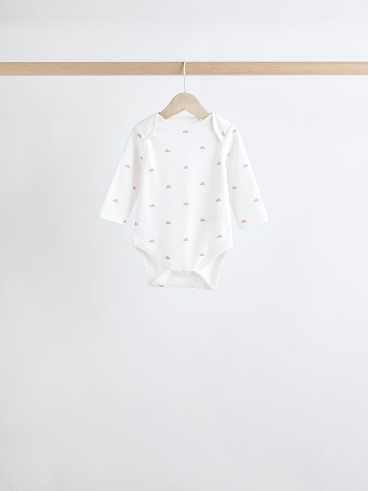 Pink Baby 100% Cotton Bodysuits 5 Pack - Image 4 of 13