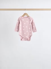 Pink Baby 100% Cotton Bodysuits 5 Pack - Image 6 of 13