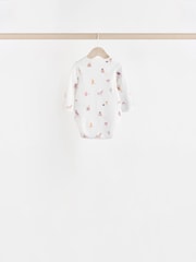 Multi 7 Pack Baby Long Sleeve 100% Cotton Pastel Bodysuits 7 Pack - Image 10 of 14
