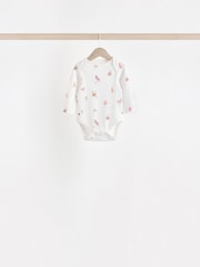 Multi 7 Pack Baby Long Sleeve 100% Cotton Pastel Bodysuits 7 Pack - Image 2 of 14