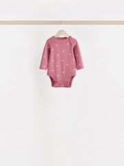 Multi 7 Pack Baby Long Sleeve 100% Cotton Pastel Bodysuits 7 Pack - Image 7 of 14