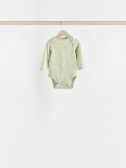 Multi 7 Pack Baby Long Sleeve 100% Cotton Pastel Bodysuits 7 Pack - Image 8 of 14