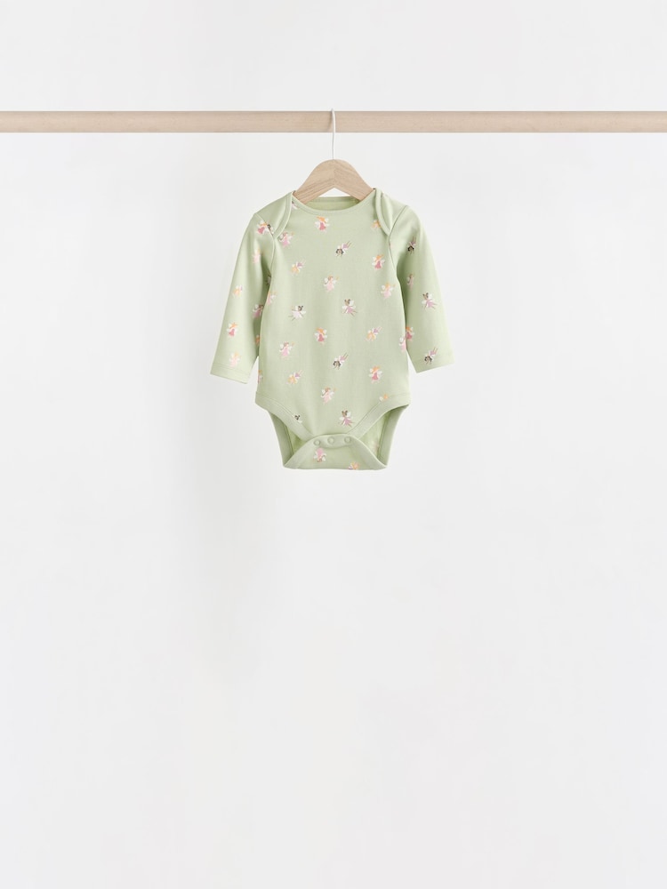Multi - Body à manches longues 100% coton pastel pour bébé 7 Paquet - Image 8 of 14
