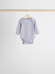 Multi 5 Pack Baby Long Sleeve 100% Cotton Pastel Bodysuits 7 Pack - Image 3 of 13