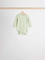 Multi 5 Pack Baby Long Sleeve 100% Cotton Pastel Bodysuits 7 Pack - Image 5 of 13