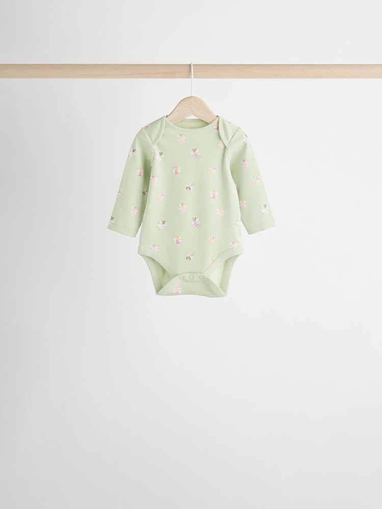 Multi - Body à manches longues 100% coton pastel pour bébé 7 Paquet - Image 5 of 13