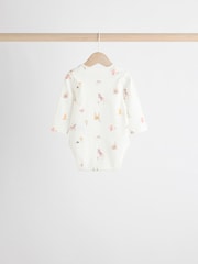 Multi 5 Pack Baby Long Sleeve 100% Cotton Pastel Bodysuits 7 Pack - Image 8 of 13