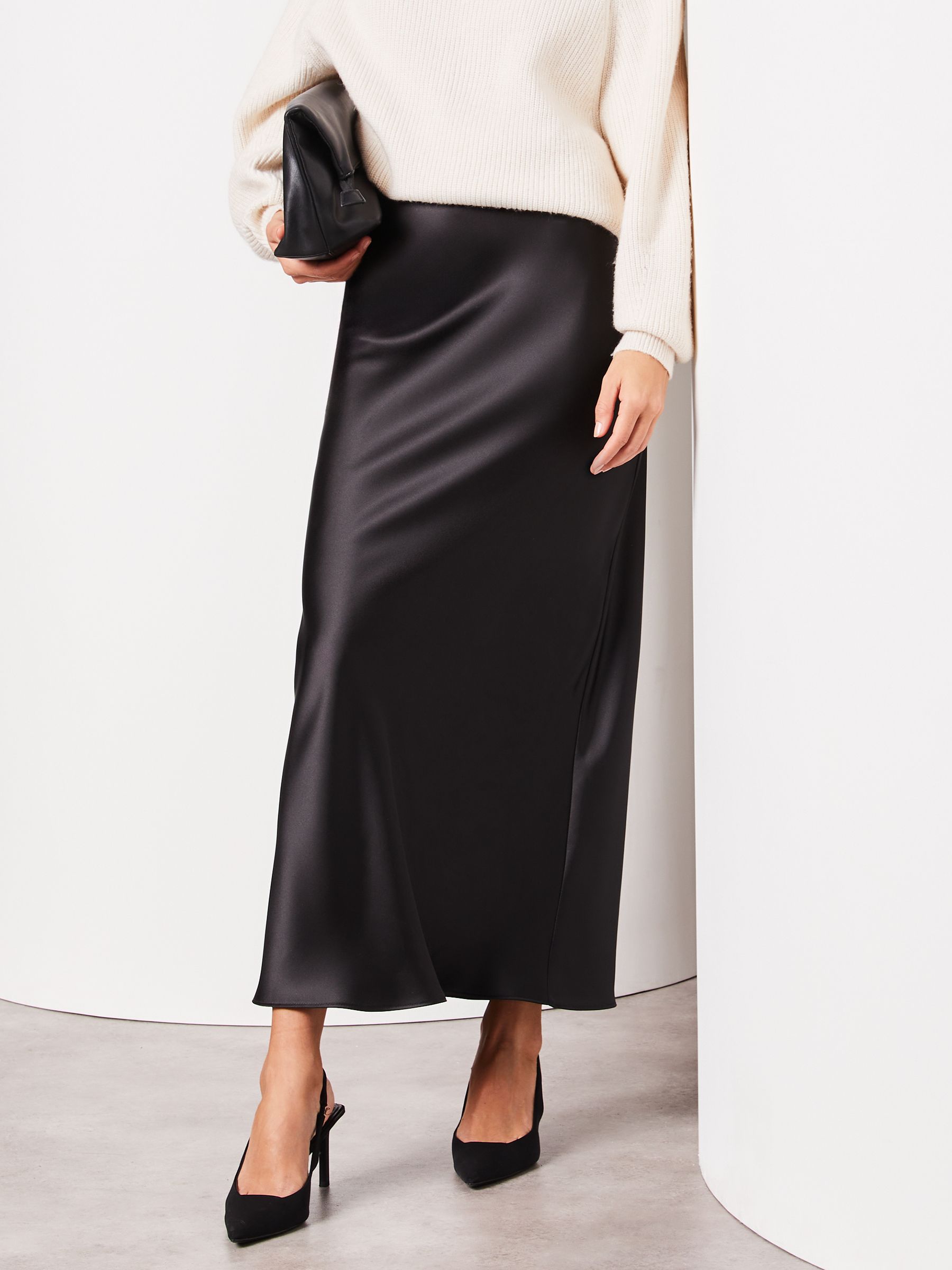 Tall satin maxi skirt cheap
