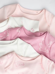 Pink Baby 100% Cotton Bodysuits 5 Pack - Image 10 of 12