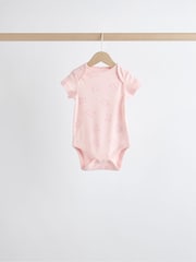 Pink Baby 100% Cotton Bodysuits 5 Pack - Image 3 of 12