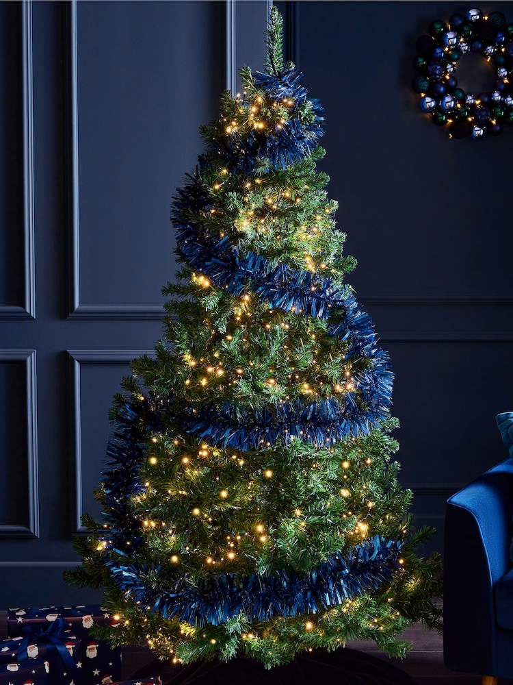 Navy 3 Metre Christmas Tinsel Decoration - Image 1 of 4