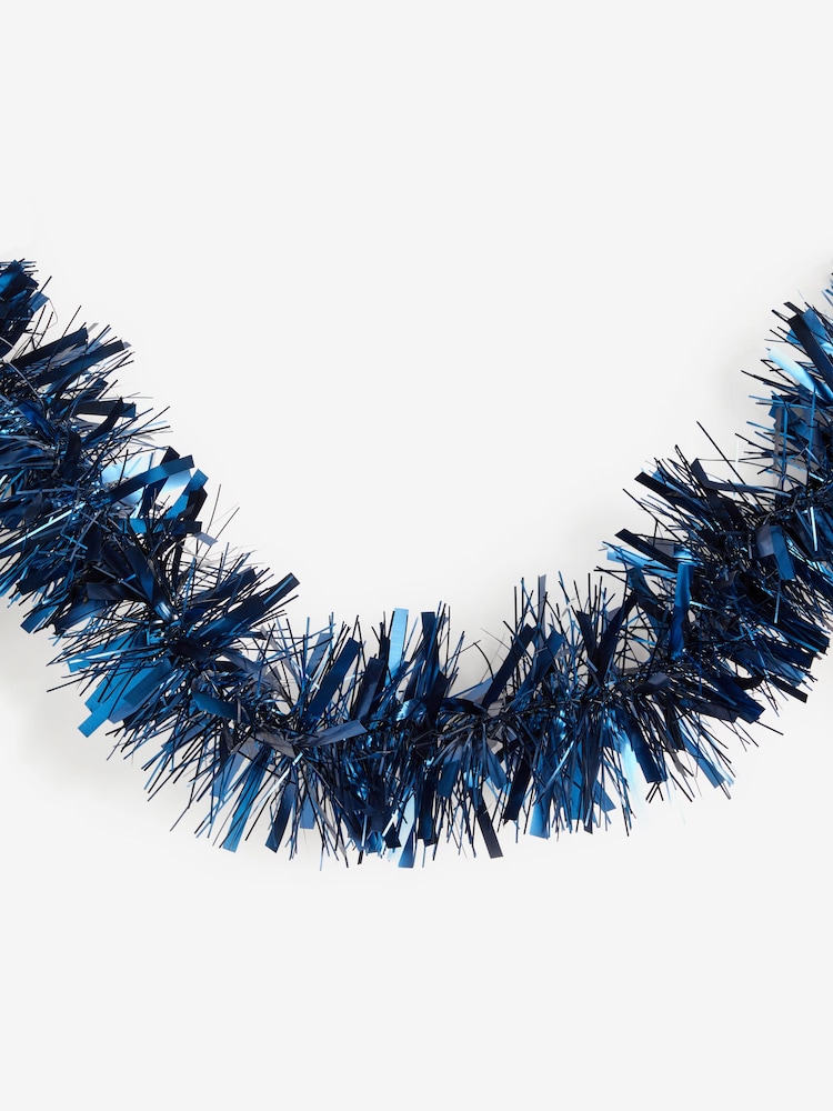 Navy 3 Metre Christmas Tinsel Decoration - Image 2 of 4
