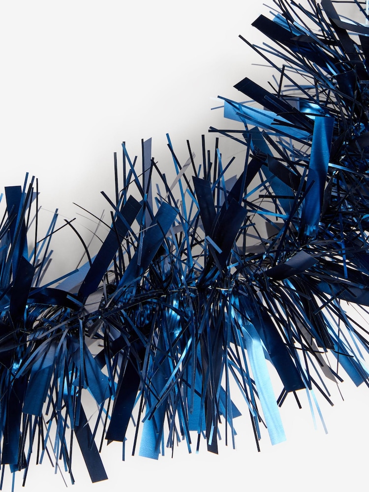 Navy 3 Metre Christmas Tinsel Decoration - Image 4 of 4