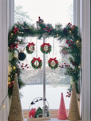 Set of 2 Green Wreath Alphabet letter and Star Christmas Baubles - Image 3 of 5