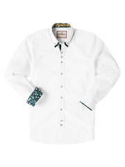 Joe Browns White Smart Triple Collared 100% Cotton Shirt - Image 5 of 5
