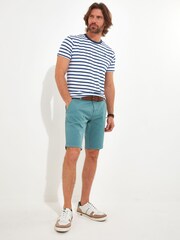 Joe Browns Blue Chrome Washed Chino Shorts - Image 1 of 5