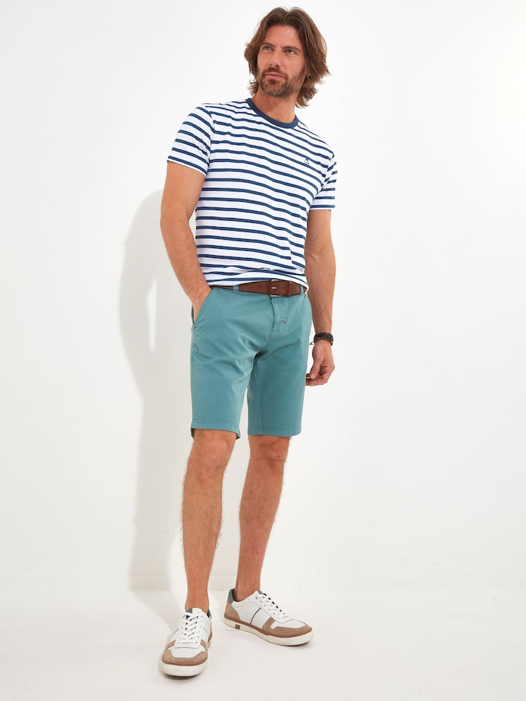 Joe Browns Blue Chrome Washed Chino Shorts - Image 1 of 5