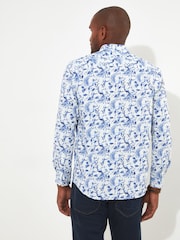 Joe Browns Blue Peacock Bird Print Shirt - Image 4 of 7