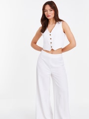 Pantalon large aspect lin Quiz - Image 1 of 4