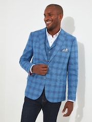 Joe Browns Blue Statement Check Regular Fit Suit Blazer - Image 1 of 1