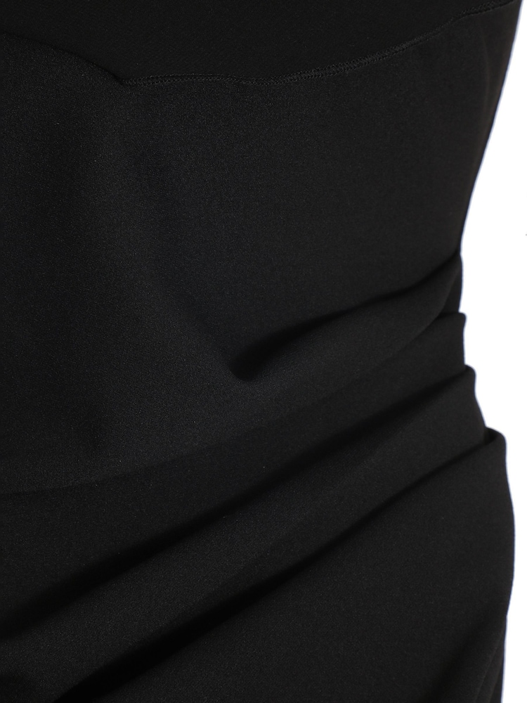 Quiz Black Chiffon Cowl Neck Bridesmaid Maxi Dress - Image 7 of 7