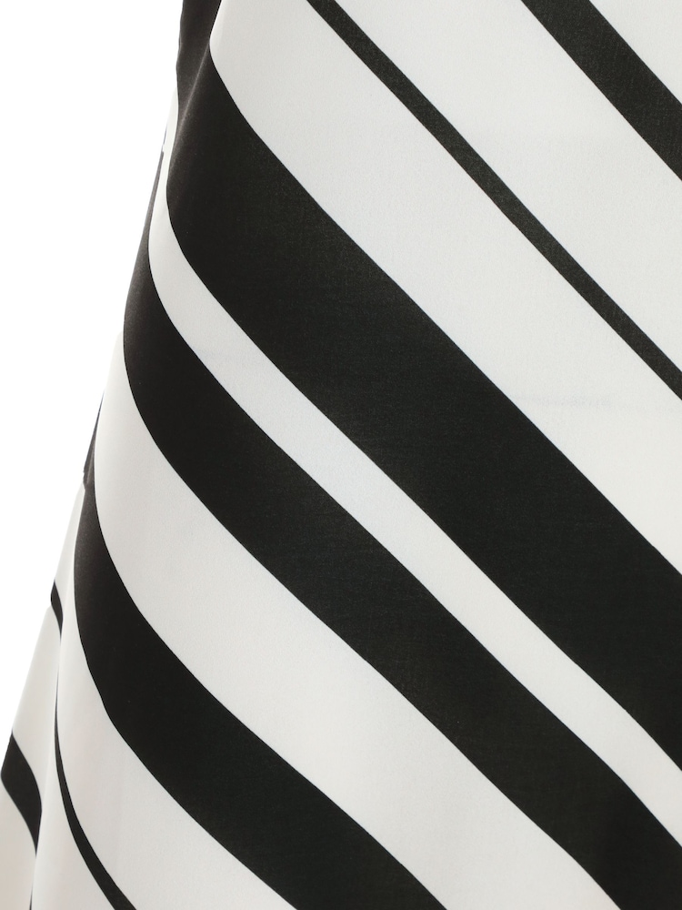 Quiz White Striped Maxi Dress With Keyhole Neck - Image 4 of 4