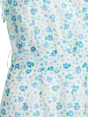 Quiz White Chiffon Ditsy Jacquard Skater Dress - Image 4 of 4