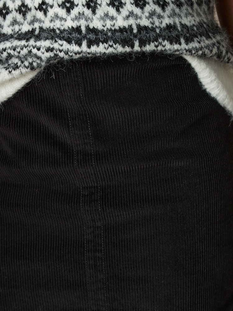 Black Corduroy Mini Skirt - Image 4 of 4