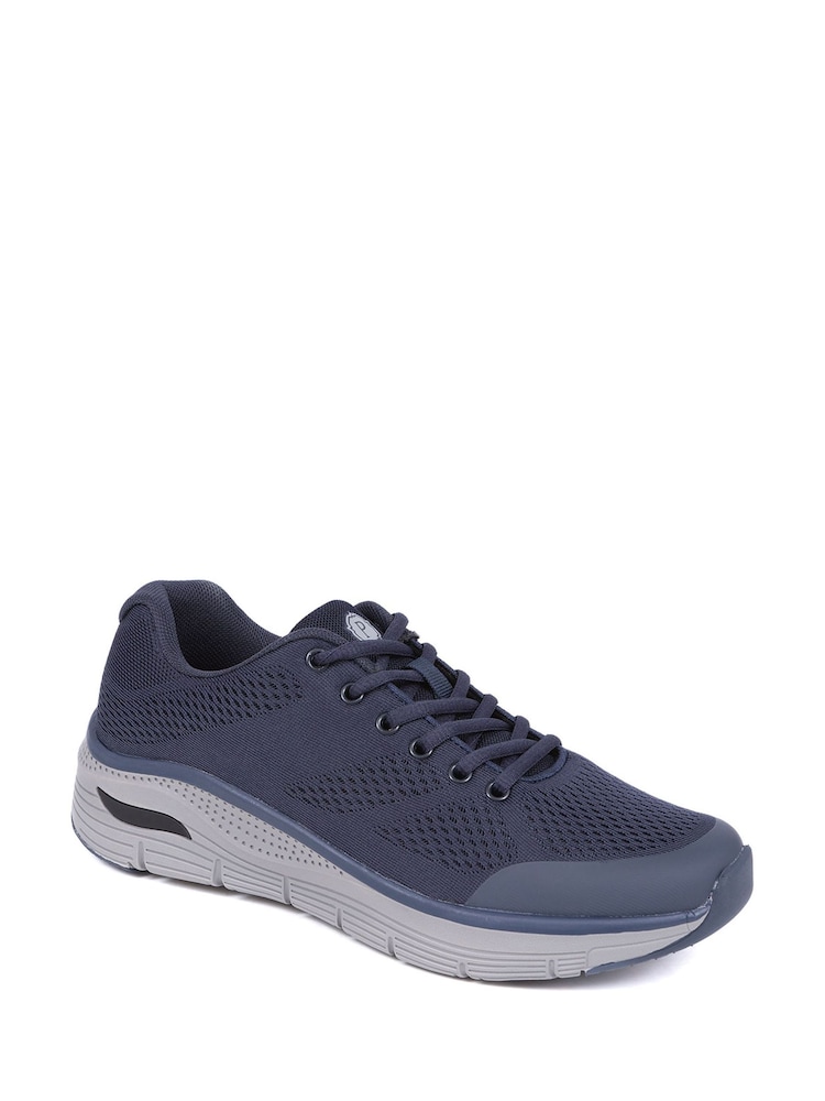 Pavers Navy Pavers Lace-Up Trainers - Image 3 of 5