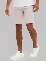Threadbare Pink Slim Fit Cotton Chino Shorts With Stretch - Image 1 of 4