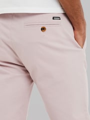 Threadbare Pink Slim Fit Cotton Chino Shorts With Stretch - Image 4 of 4