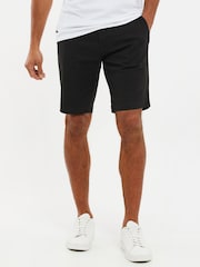 Threadbare Black Slim Fit Cotton Chino Shorts With Stretch - Image 1 of 4
