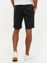 Threadbare Black Slim Fit Cotton Chino Shorts With Stretch - Image 2 of 4