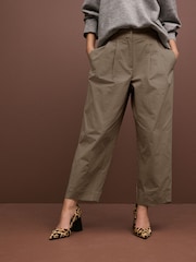 Green Barrell Leg 100% Cotton Trousers - Image 2 of 6