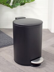 Showerdrape Black Luna 3 Litre Pedal Bin - Image 1 of 5