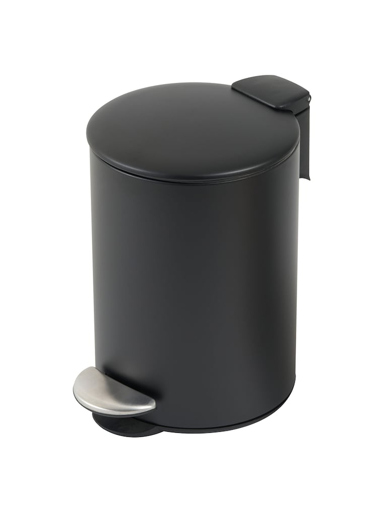Showerdrape Black Luna 3 Litre Pedal Bin - Image 2 of 5