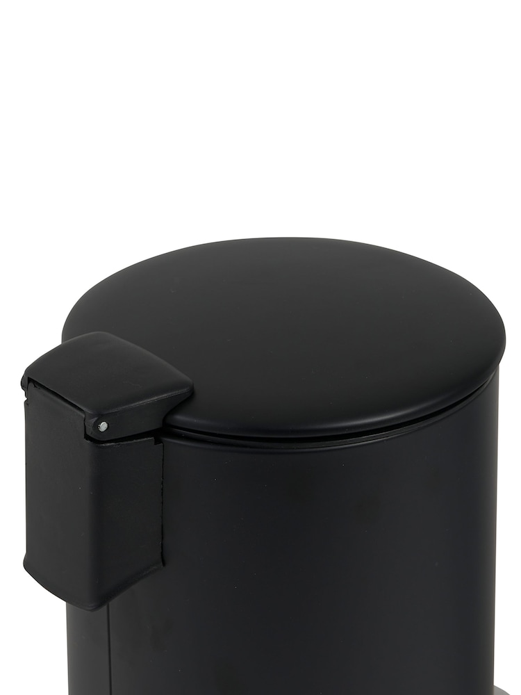 Showerdrape Black Luna 3 Litre Pedal Bin - Image 5 of 5