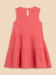 White Stuff Red 100% Cotton Coral Woven Dress - Image 2 of 3
