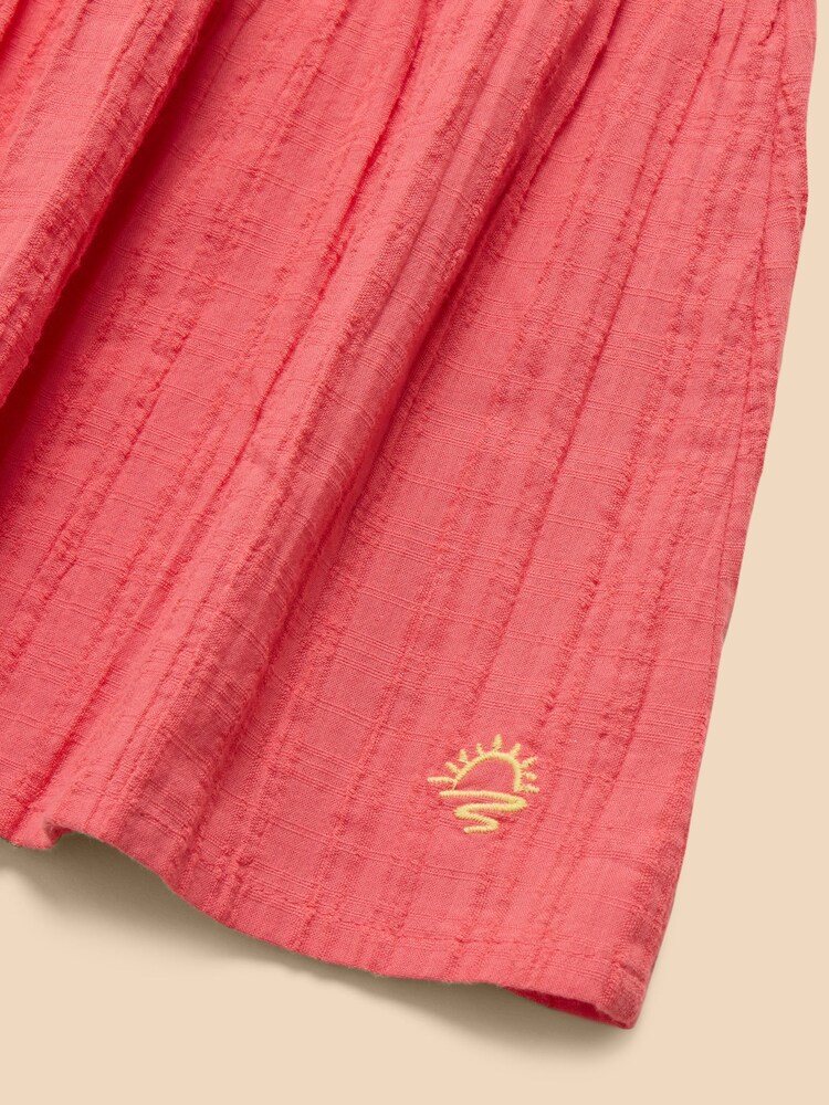 White Stuff Red 100% Cotton Coral Woven Dress - Image 3 of 3