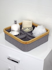 Showerdrape Grey Cotswold Storage Tray with 4 Compartments - Image 1 of 4