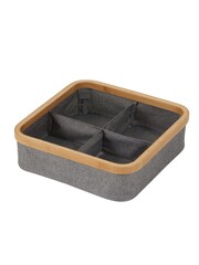 Showerdrape Grey Cotswold Storage Tray with 4 Compartments - Image 4 of 4