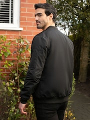 Threadbare Black Lightweight Bomber Jacket - Image 2 of 4