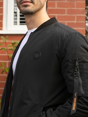 Threadbare Black Lightweight Bomber Jacket - Image 4 of 4