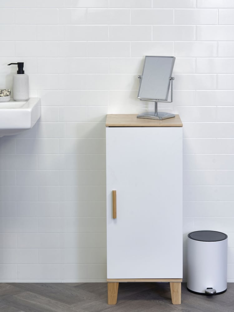 Showerdrape White Amalfi Bamboo Viscose Floor Cabinet - Image 1 of 4