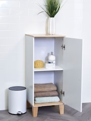 Showerdrape White Amalfi Bamboo Viscose Floor Cabinet - Image 2 of 4