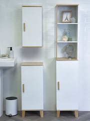 Showerdrape White Amalfi Bamboo Viscose Floor Cabinet - Image 3 of 4