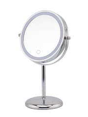 Showerdrape Chrome Iris LED Vanity Mirror Round 3x Magnification Reversible - Image 3 of 5