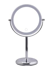 Showerdrape Chrome Iris LED Vanity Mirror Round 3x Magnification Reversible - Image 4 of 5