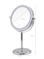 Showerdrape Chrome Iris LED Vanity Mirror Round 3x Magnification Reversible - Image 5 of 5