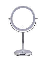 Showerdrape Chrome Iris LED Vanity Mirror Round 3x Magnification Reversible - Image 6 of 6